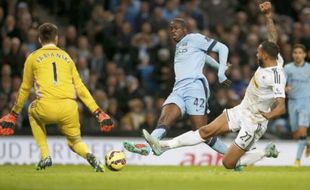 MANCHESTER CITY VS SWANSEA CITY : Sempat Tertinggal, City Berbalik Unggul 2-1