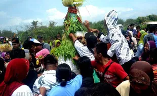 MERTI DUSUN : Serunya Rebutan Gunungan di Labuhan Desa Imorenggo