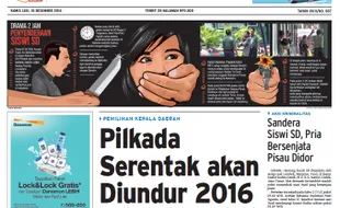 SOLOPOS HARI INI : Pilkada Serentak akan Diundur 2016 hingga Drama Penyanderaan Siswi SD