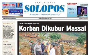 SOLOPOS HARI INI : Korban Longsor Banjarnegara Dikubur Massal