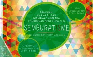 PAMERAN NIRMANA : Angkatan Baru Pendidikan Seni Rupa FKIP UNS Sajikan Nirmana Lebih Berwarna