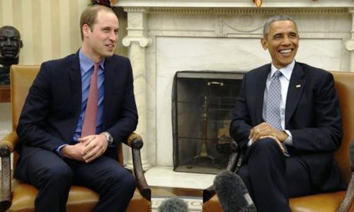 PANGERAN WILLIAM Berkelakar, Tawa Obama Pecah