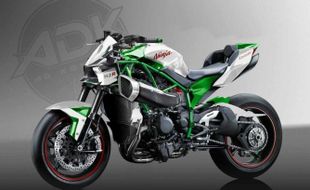 SEPEDA MOTOR BARU : Keren, Begini Tampilan Kawasaki H2R Tanpa Baju