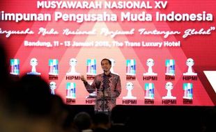 FOTO MUNAS HIPMI : Jokowi Tularkan Optimisme Hadapi MEA