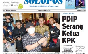 SOLOPOS HARI INI : Konflik KPK vs Polri dan PDIP hingga Jokowi Diminta Turun Tangan