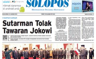 SOLOPOS HARI INI : Sutarman Tolak Tawaran Jokowi hingga Australia Lobi Hukuman Mati