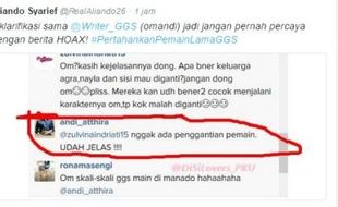 GANTENG-GANTENG SERIGALA : Aliando Klarifikasi Pergantian Pemain GGS