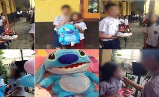 FOTO KONTROVERSIAL : Heboh Foto Anak SMP “Nembak” Anak SD, Netizen Salahkan Sinetron