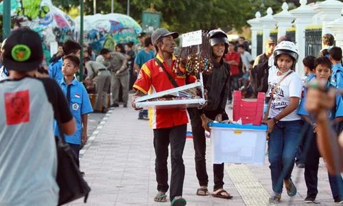 FOTO PENATAAN MALIOBORO : Satpoll PP Razia Pedagang