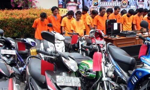 FOTO OPERASI SIKAT SEMERU : Polres Kota Kediri Tangkap 43 Pencuri