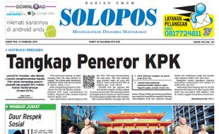 SOLOPOS HARI INI : Reaksi Jokowi Soal Teror KPK hingga Pergelaran Gerebek Sudiro