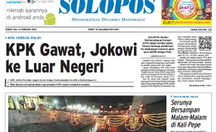 SOLOPOS HARI INI : KPK Gawat, Jokowi ke Luar Negeri