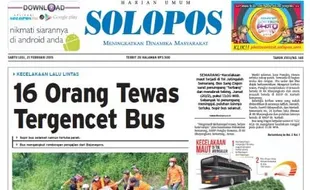 SOLOPOS HARI INI : 16 Orang Tewas Tergencet Bus hingga Ratusan Rumah di Soloraya Terendam