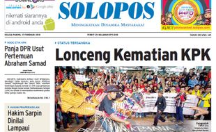 SOLOPOS HARI INI : BG Menang, Lonceng Kematian KPK Berdentang