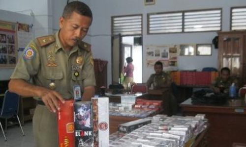 RAZIA ROKOK BODONG : 368 Rokok Ilegal di Sukoharjo Disita Tim Gabungan