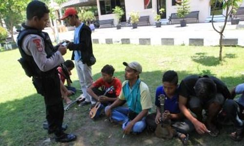 FOTO OPERASI STREET CRIME : 7 Pengamen Ditangkap Polisi Solo