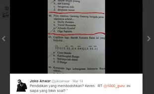 TRENDING SOSMED : Heboh, Ganteng Ganteng Serigala Muncul di Soal Pelajaran Sekolah