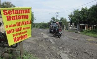 JALAN RUSAK BOYOLALI : Pemkab Siapkan Rp2 Miliar Perbaiki Jalur Ngemplak-Nogosari 