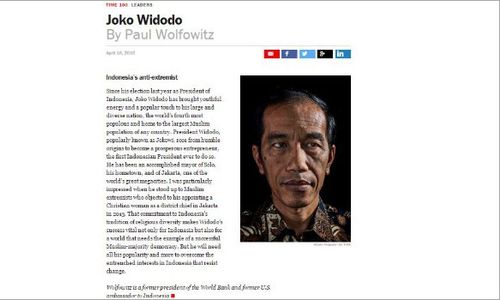 100 MOST INFLUENTIAL PEOPLE 2015 : Jokowi Masuk 100 Orang Paling Berpengaruh Dunia Versi TIME