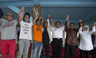 FOTO KONSER MUSIK : Slank Sambut Peringatan 60 Tahun KAA