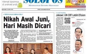 SOLOPOS HARI INI : Gibran-Selvi Nikah Awal Juni