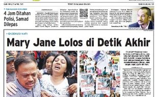 SOLOPOS HARI INI : Eksekusi Mati: Mary Jane Lolos di Detik Akhir