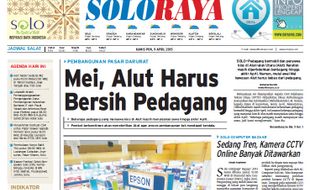 SOLOPOS HARI INI : Soloraya Hari Ini: Mei, Alut Harus Bersih Pedagang