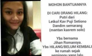 PUTRI KASREM SURAKARTA DICULIK : Dihipnotis 9 Hari Jihan Diculik Guru