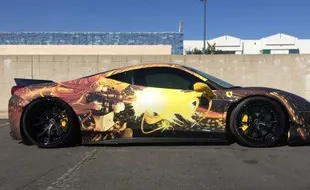 MODIFIKASI MOBIL : Ferrari 458 Tampil Keren Dibalut Gadis Anime