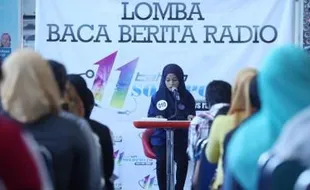 FOTO HUT SOLOPOS FM : Begini Serunya Lomba Baca Berita