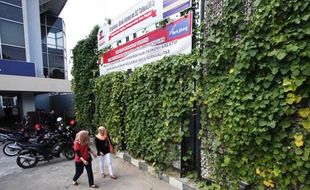 FOTO TAMAN KOTA SOLO : Begini Vertical Garden Bank Jateng