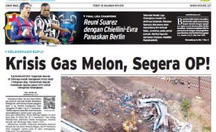 SOLOPOS HARI INI : Laka Karambol Wonogiri hingga Krisis Gas Melon