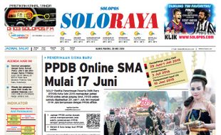 SOLOPOS HARI INI : Soloraya Hari Ini: PPDB Online SMA Mulai 17 Juni hingga Polisi Sisir Pasar Legi