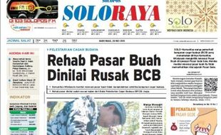 SOLOPOS HARI INI : SOLORAYA HARI INI: Polemik Rehab Pasar Buah hingga Proyek Pelabuhan Wonogiri