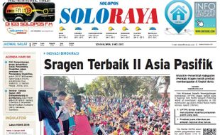 SOLOPOS HARI INI : Soloraya Hari Ini: UPTPK Sragen Raih Penghargaan hingga Polemik Underpass