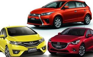 KOMPARASI MOBIL : Perang Hatchback Yaris Vs Jazz Vs Mazda2, Siapa Jawara?