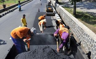 JALUR MUDIK JOGJA : Benarkan Perbaikan Jalan Sengaja Dilakukan Jelang Lebaran?