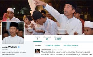 TWITTER PRESIDEN : Jokowi Akhirnya Ngetweet Lagi