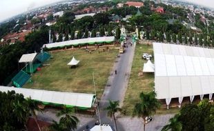 FOTO MUKTAMAR NU : Begini Kesiapan Alun-Alun Jombang