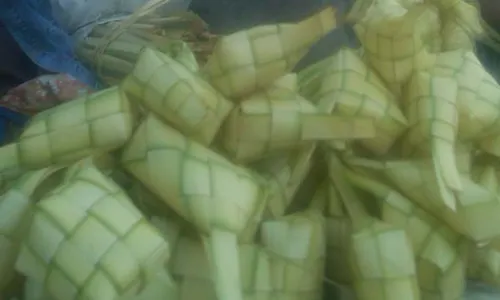 Bakda Kupat Kampung Pandeyan, Kirab Ketupat Raksasa dan Patung Badak 