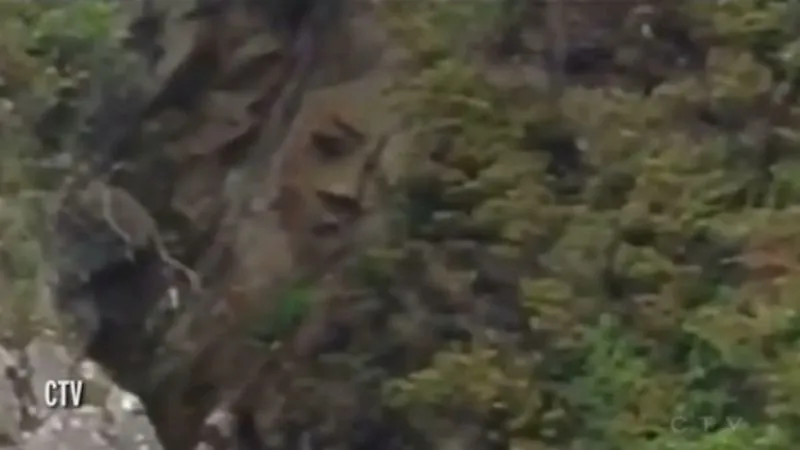 NEW DISCOVERY: Sculpted face of mystical creature found on Canadian cliff – Espos.id