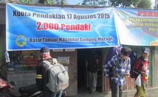 PENDAKIAN MERAPI : BTNGM Beri Kuota 2.000 Pendaki Pada 17 Agustus