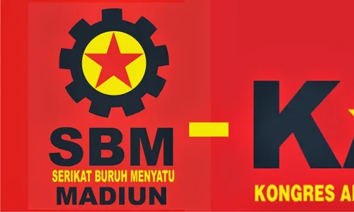 DEMO BURUH : Tolak Pekerja Asing, Serikat Buruh Madiun Cabut Mandat Jokowi