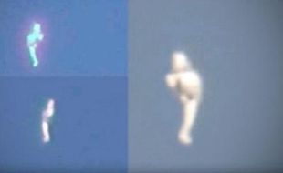 Heboh, Penampakan UFO Mirip Manusia Melayang di Langit