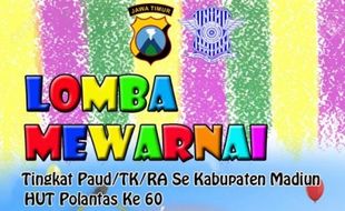 HUT POLANTAS : Satlantas Polres Madiun Lombakan Mewarnai untuk Anak, Minat Ikut?