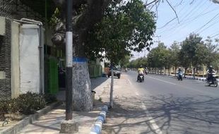 TATA KOTA MADIUN : Warga Protes Pohon dan Tiang Nangkring di Trotoar