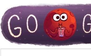 GOOGLE DOODLE : Google Ikut Rayakan Penemuan Air di Mars