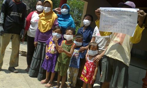 DEMO WARGA WONOGIRI : Protes Bau Limbah Tapioka, Warga Brubuh Tutup Hidung