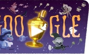 GOOGLE DOODLE : Begini Asyiknya Permainan Halloween di Google Doodle