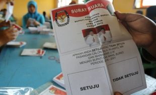 FOTO PILKADA 2015 : Inilah Surat Suara Pilkada Blitar